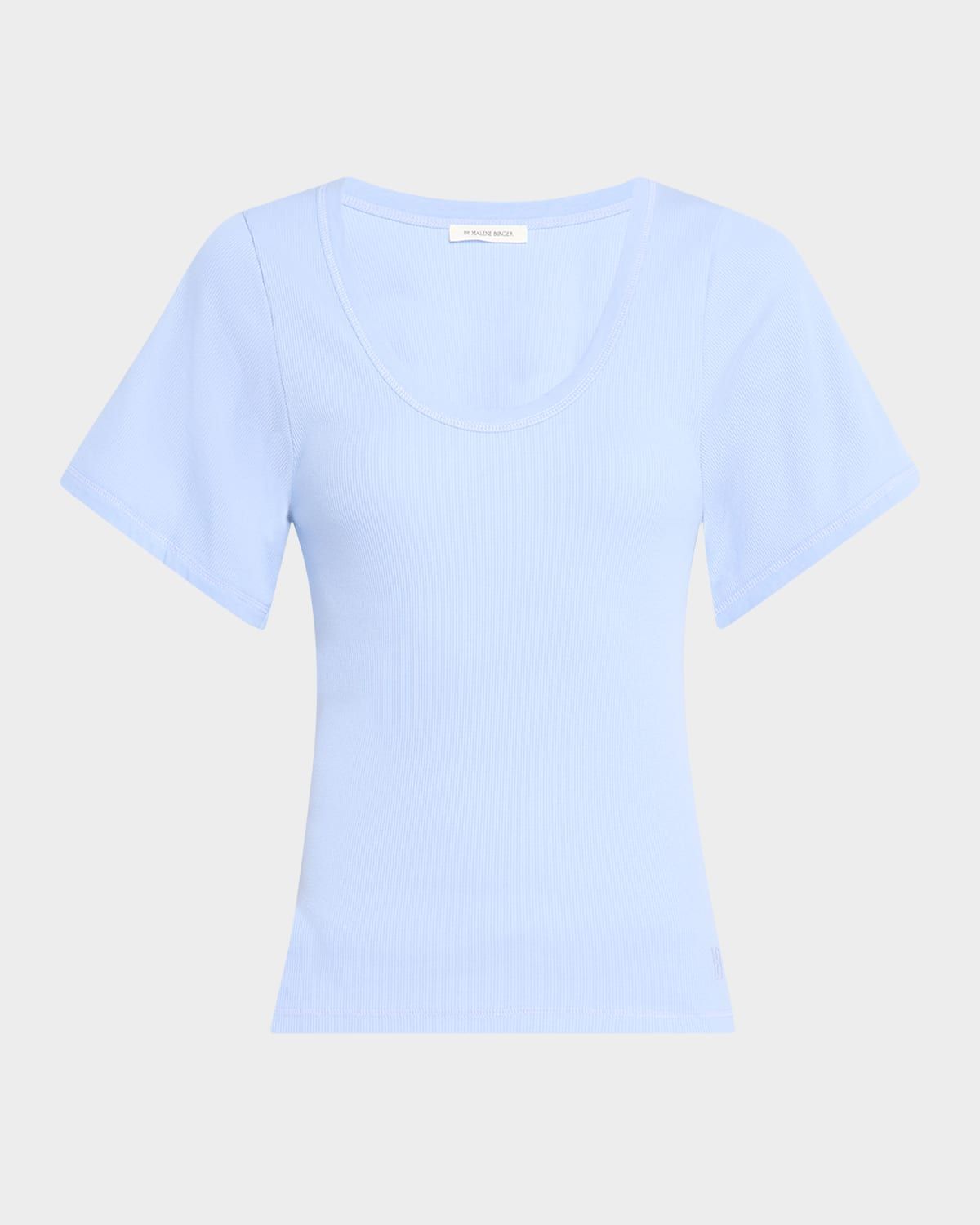 Lunai Ribbed Stretch Organic Cotton T-Shirt