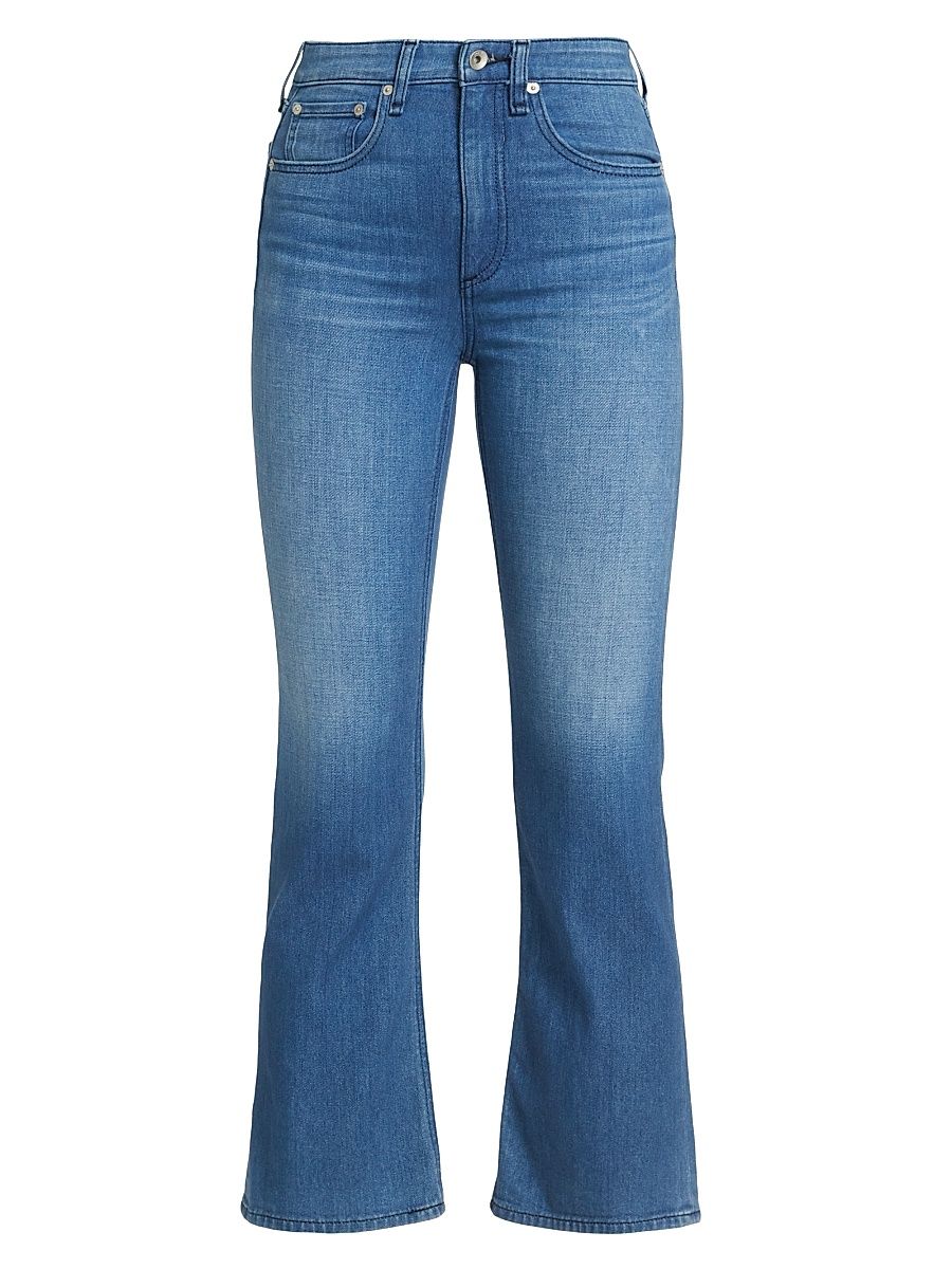 Women's Nina High-Rise Stretch Flare Ankle Jeans - Poppy - Size 24