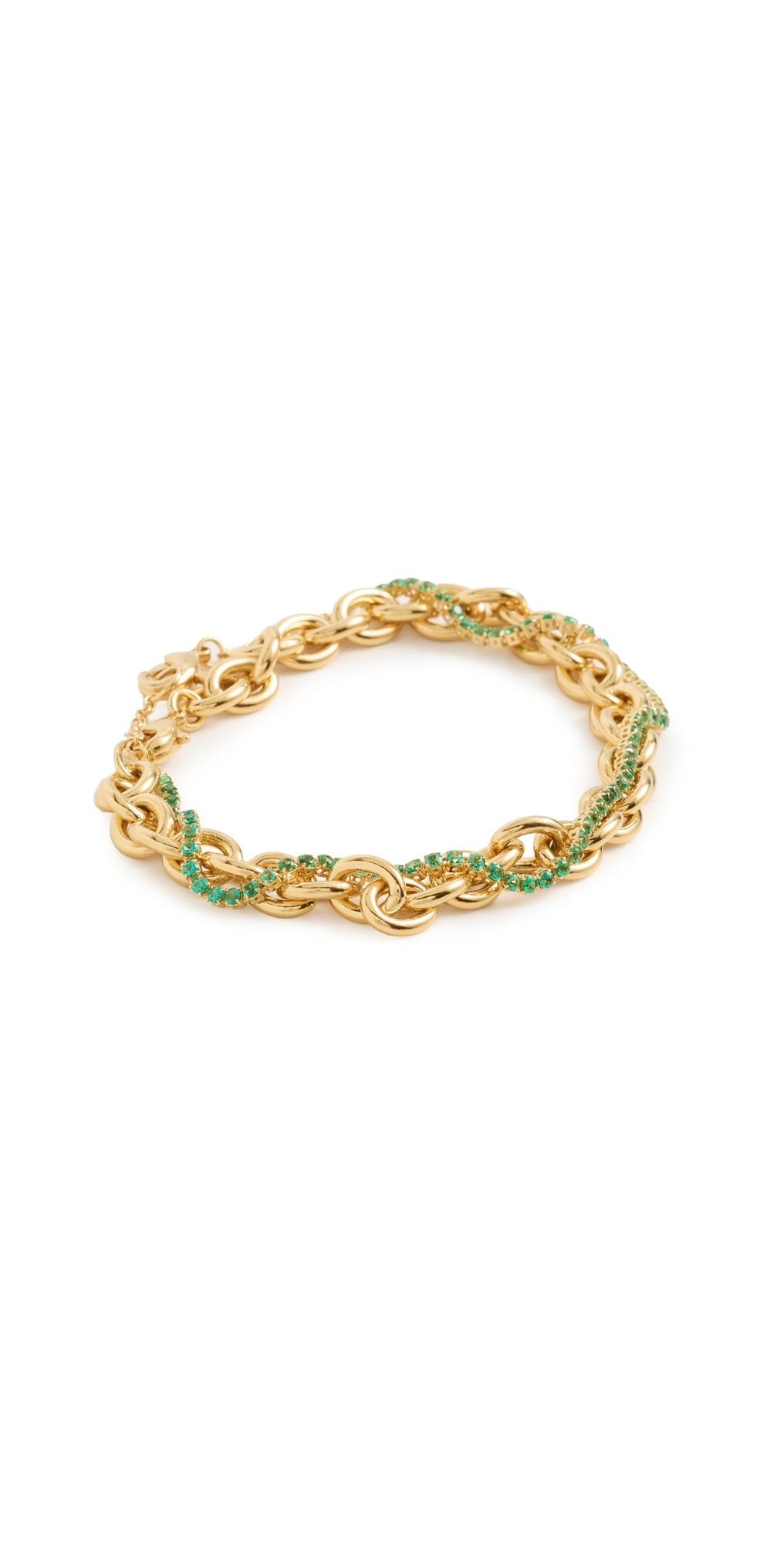 Gwen Beloti Tennis and Gold Chunky Link Set Gold One Size