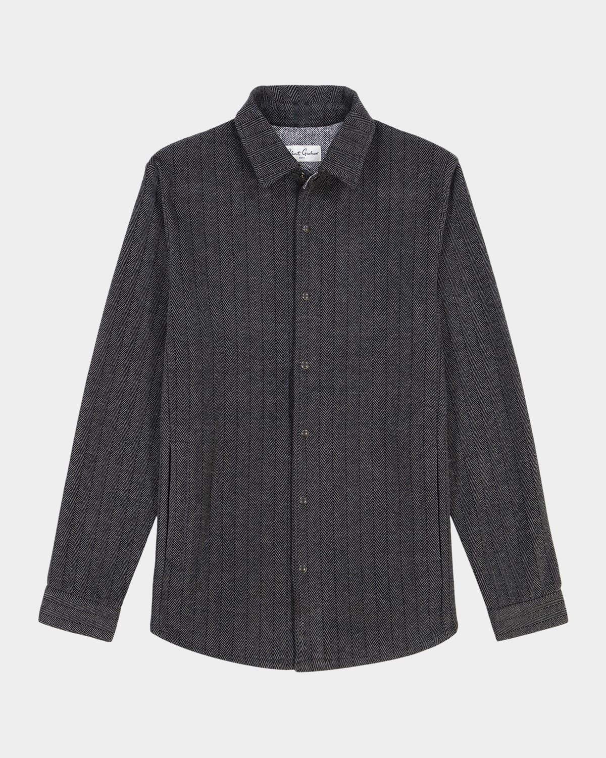 Men & apos;s Wylie Herringbone Knit Snap-Front Shirt