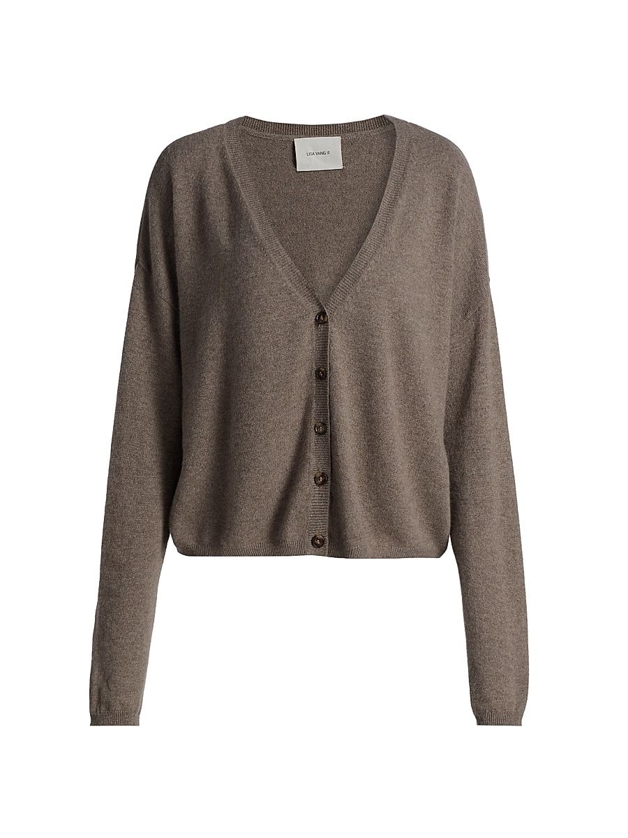 Women's Abby Cashmere Cardigan - Truffle - Size Medium
