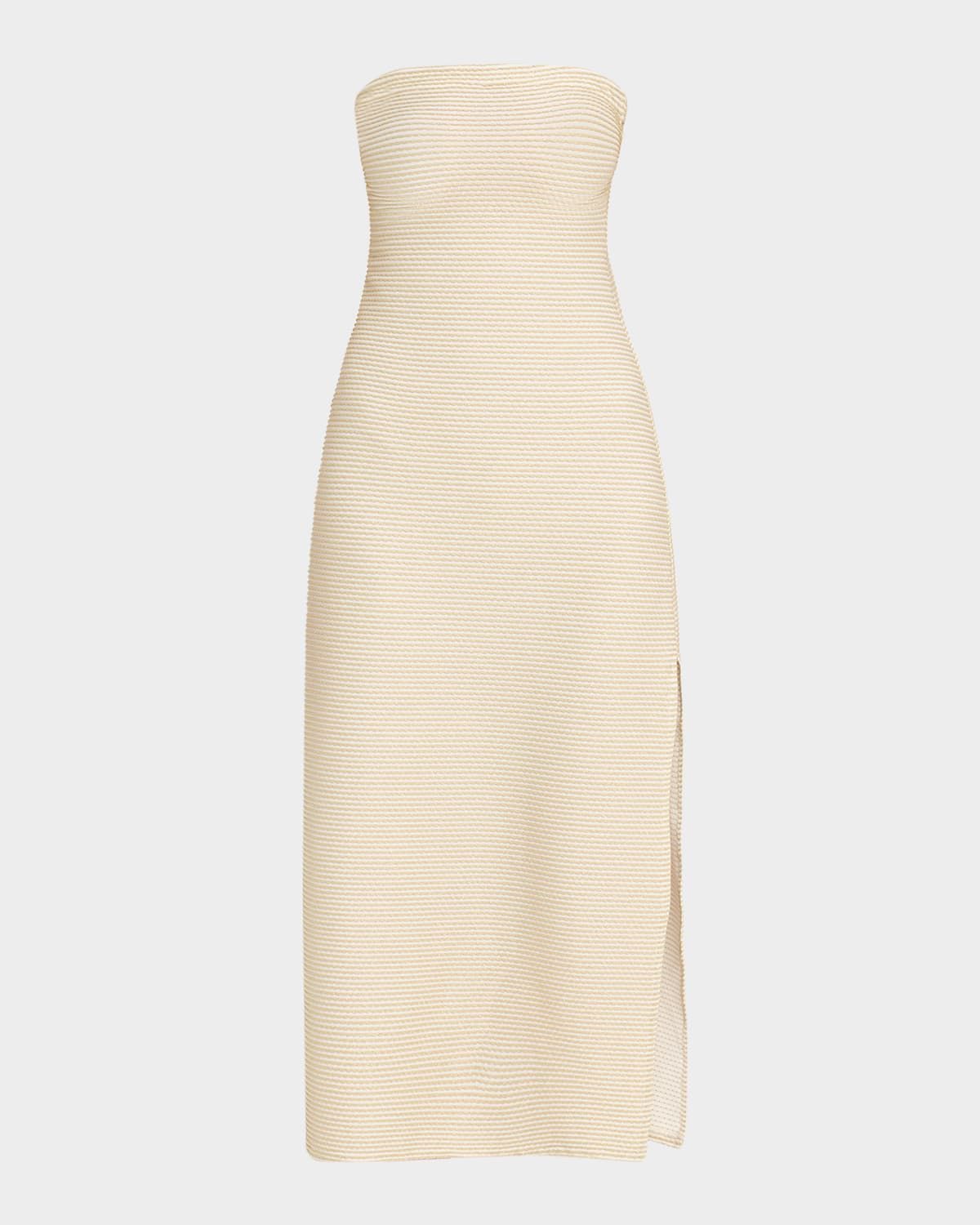 Scallop Nava Strapless Midi Dress