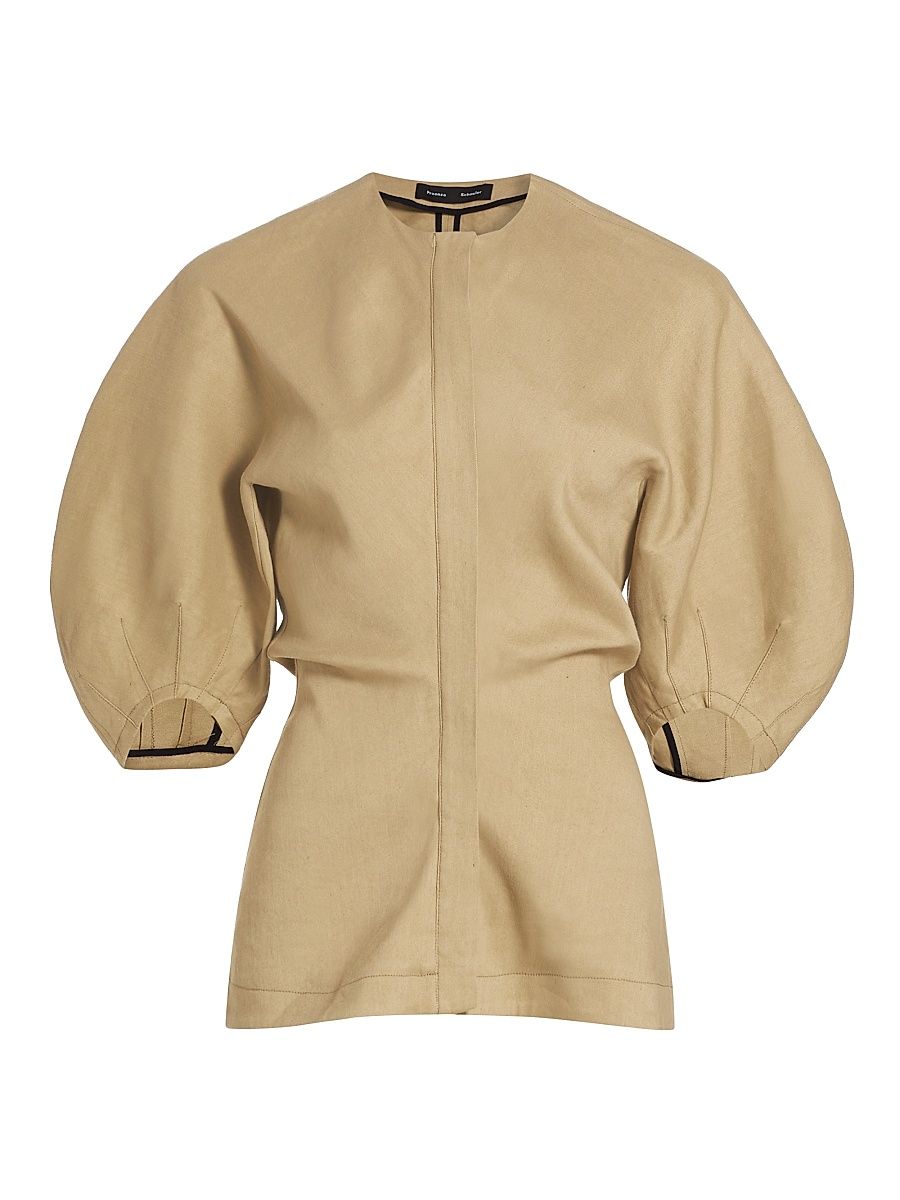 Women's Reagan Puff-Sleeve Top - Bronze - Size 4