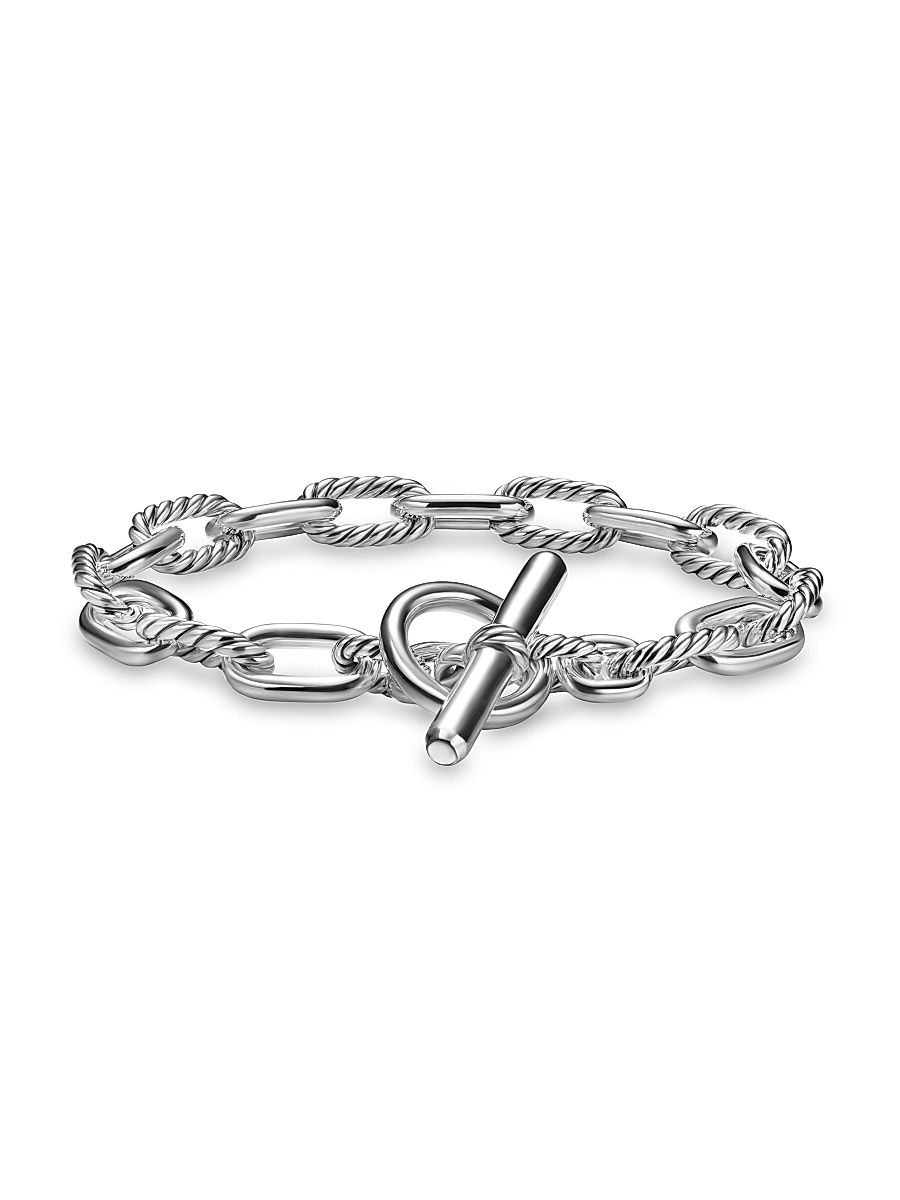 Women's DY Madison Toggle Chain Bracelet in Sterling Silver, 8.5MM - Silver - Size Medium