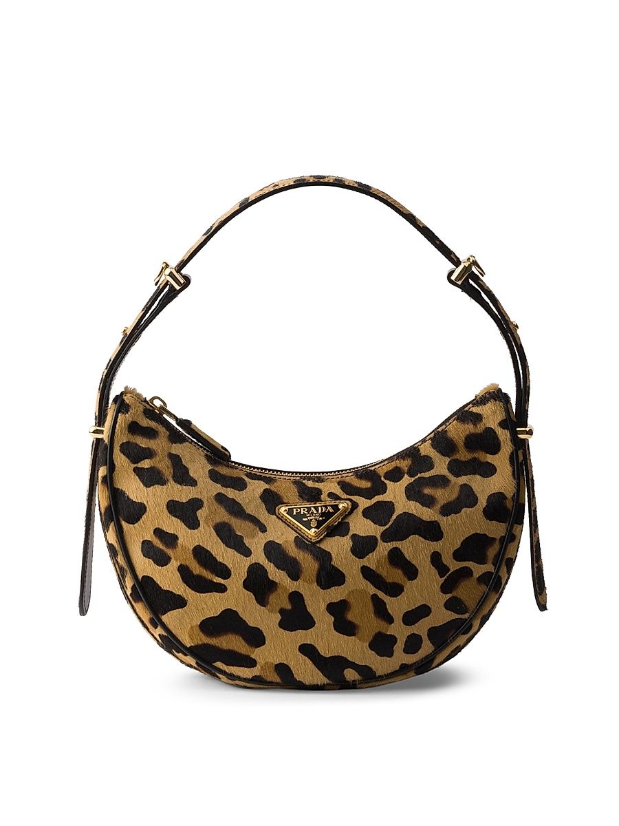 Women's Arque Printed Leather Mini Shoulder Bag - Beige Khaki