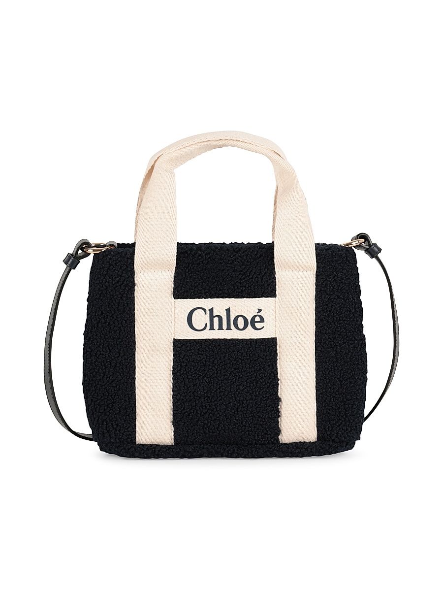 Girl's Logo Basket Tote Bag - Navy