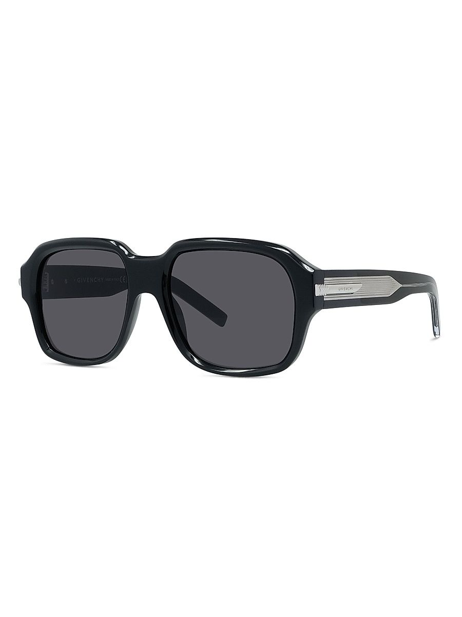 Men's GV One 55MM Geometric Sunglasses - Black