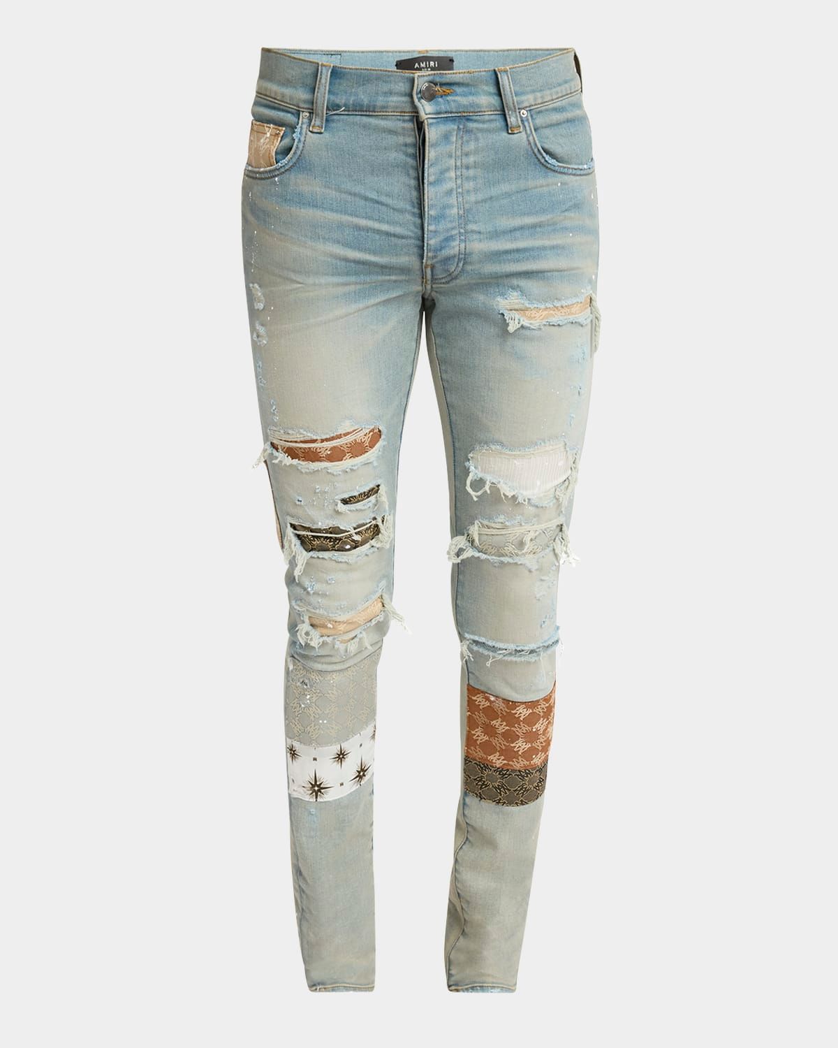 Men & apos;s MA Quad Art Patch Skinny Jeans