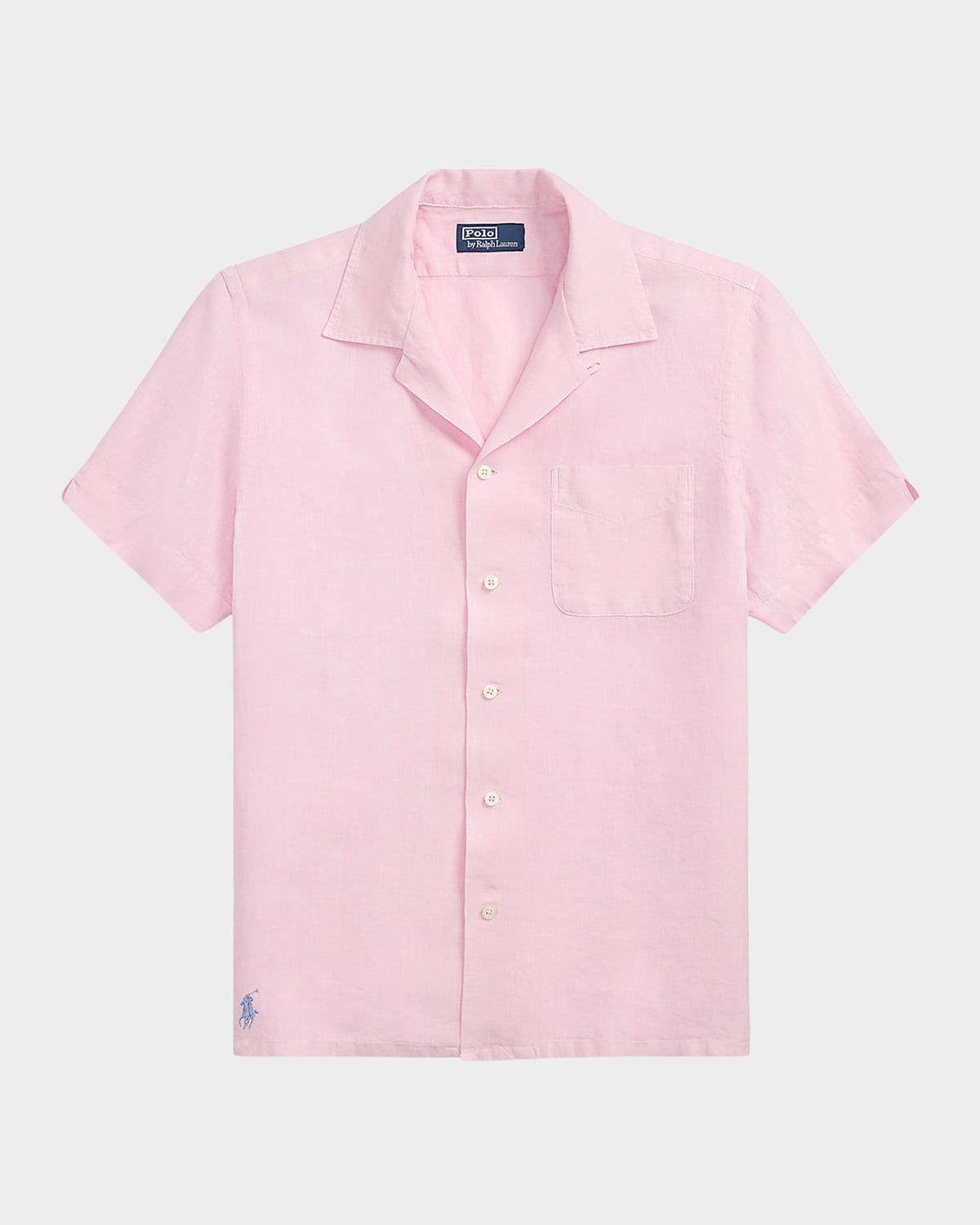 Men & apos;s Slub Linen Camp Shirt