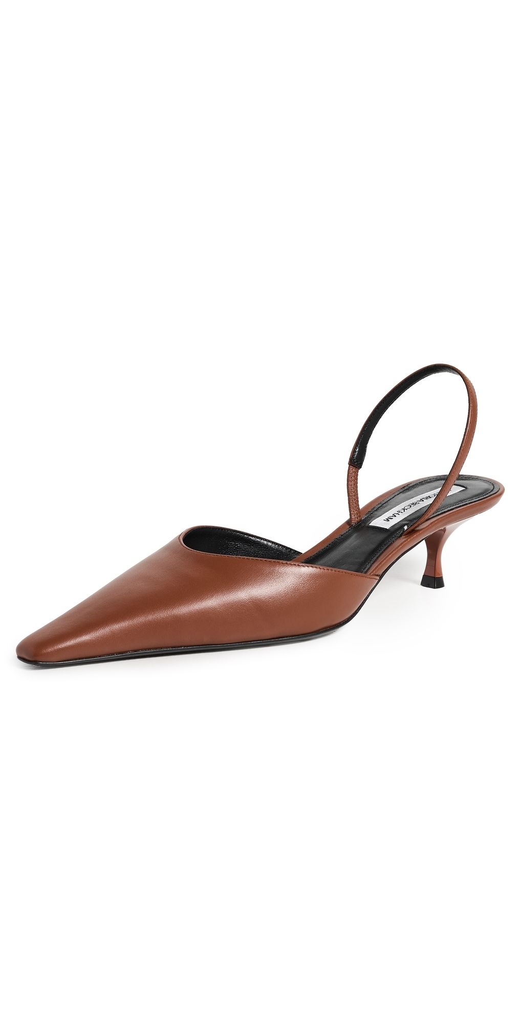 Victoria Beckham 45mm Sloan Halter Back Heels Dark Tan 40