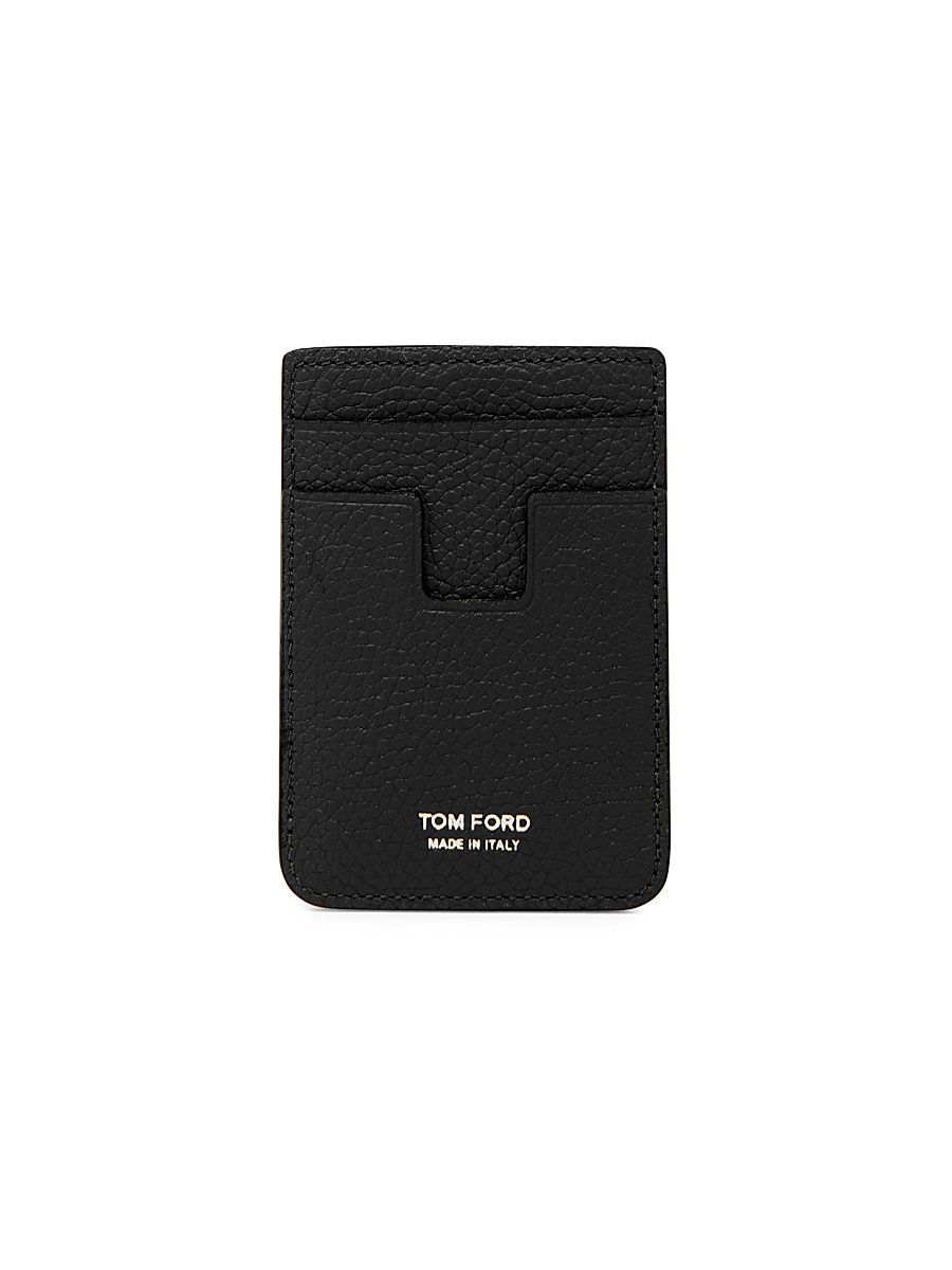 Men's Logo Leather MagSafe Wallet - Black