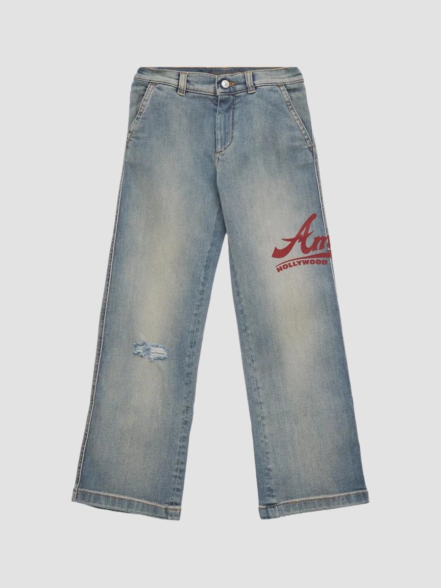 Amiri Boy's Little Boy's & Boy's Logo Staight-Leg Jeans - Antique Indigo - Size 4
