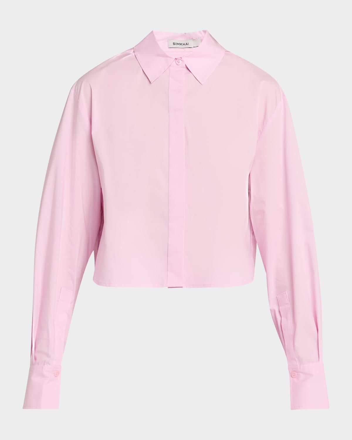 Renata Cropped Button-Front Shirt