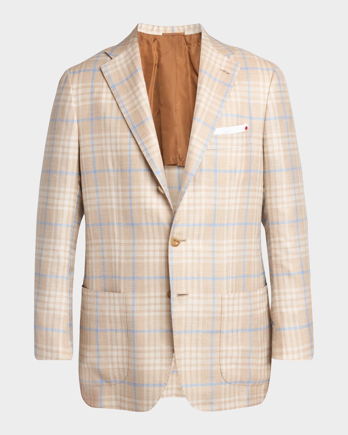Men & apos;s Plaid Cashmere-Blend Single-Breasted Blazer