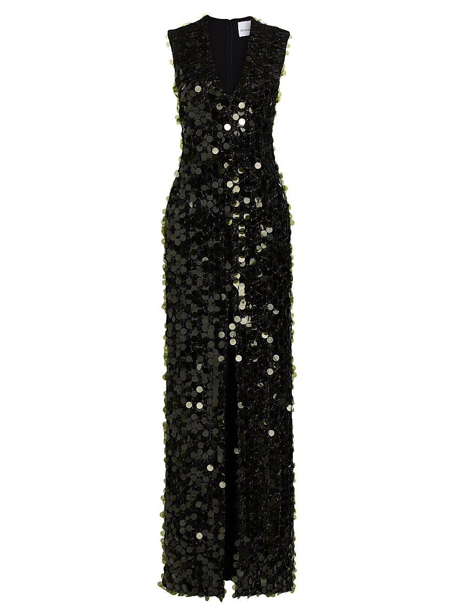 Women's Ava Paillette V-Neck Gown - Hunter - Size 6