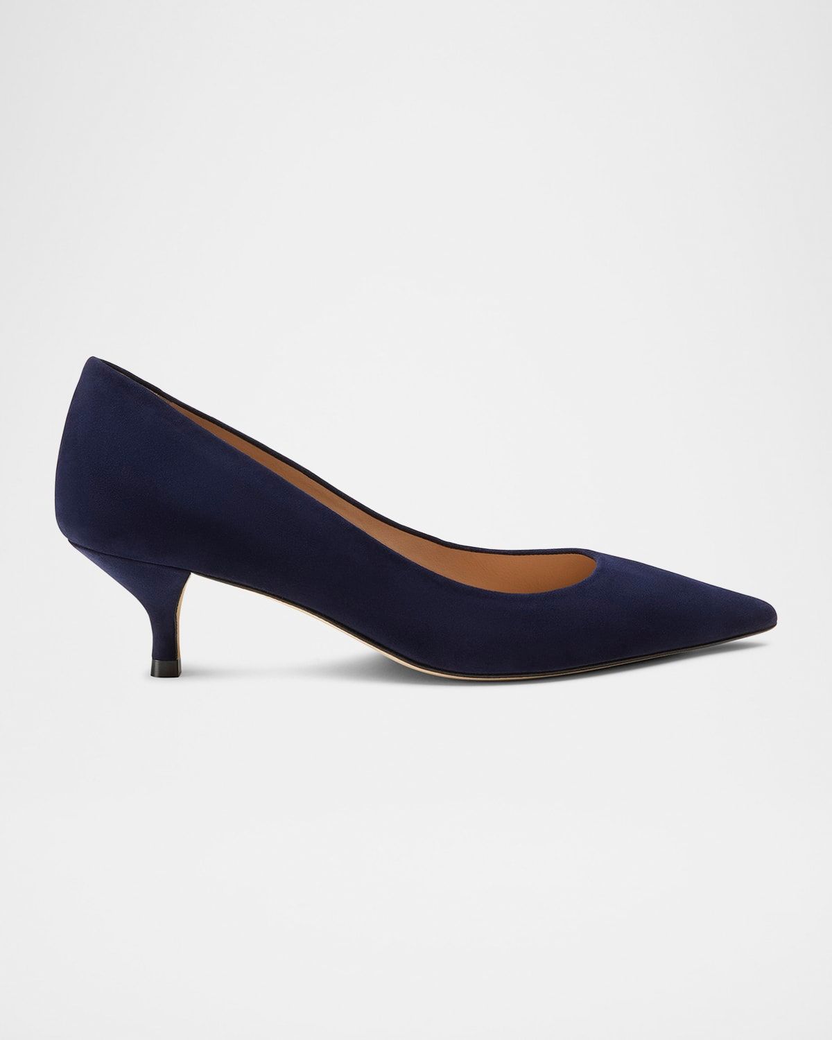 Stuart Suede Kitten Pumps