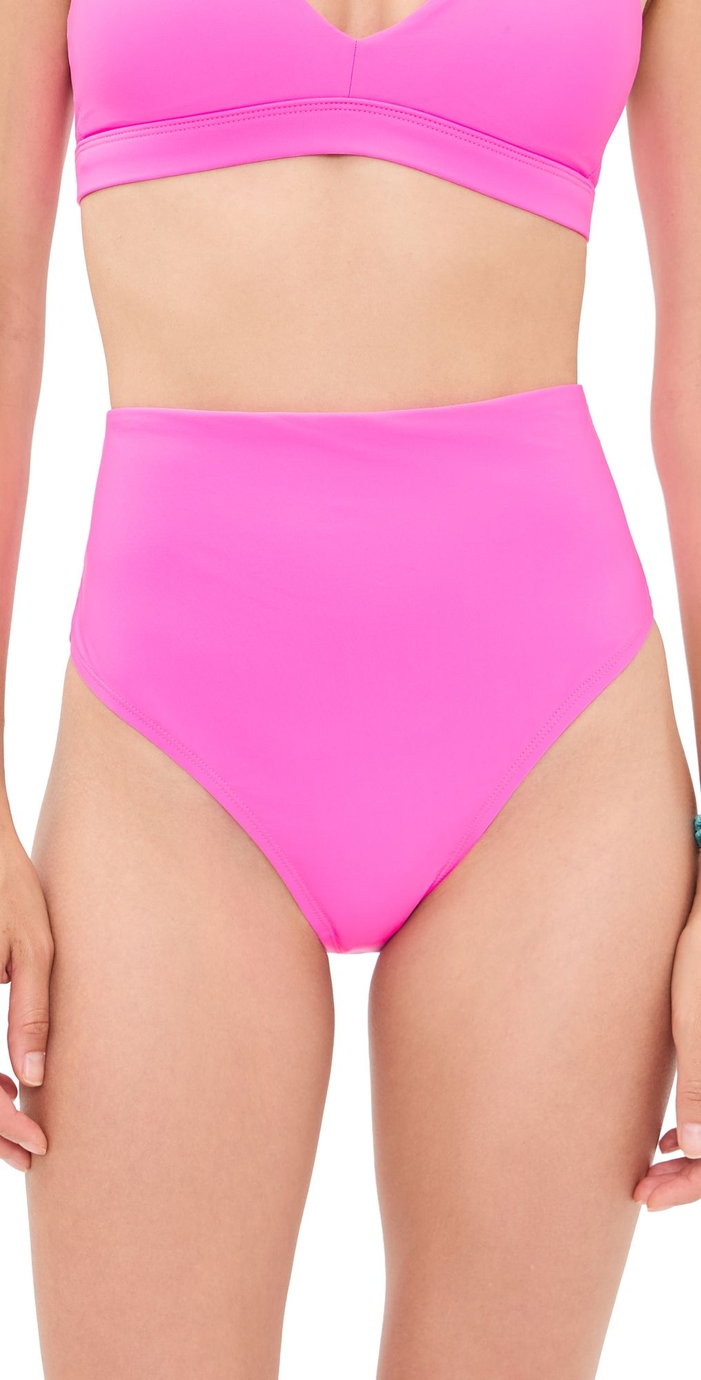 STYLEST Dreamsculpt High Waist Bikini Bottoms Neon Pink S