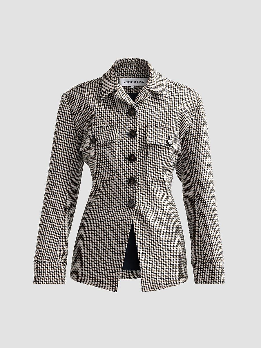 Women's Molyneux Houndstooth Jacket - Navy Multi - Size 00
