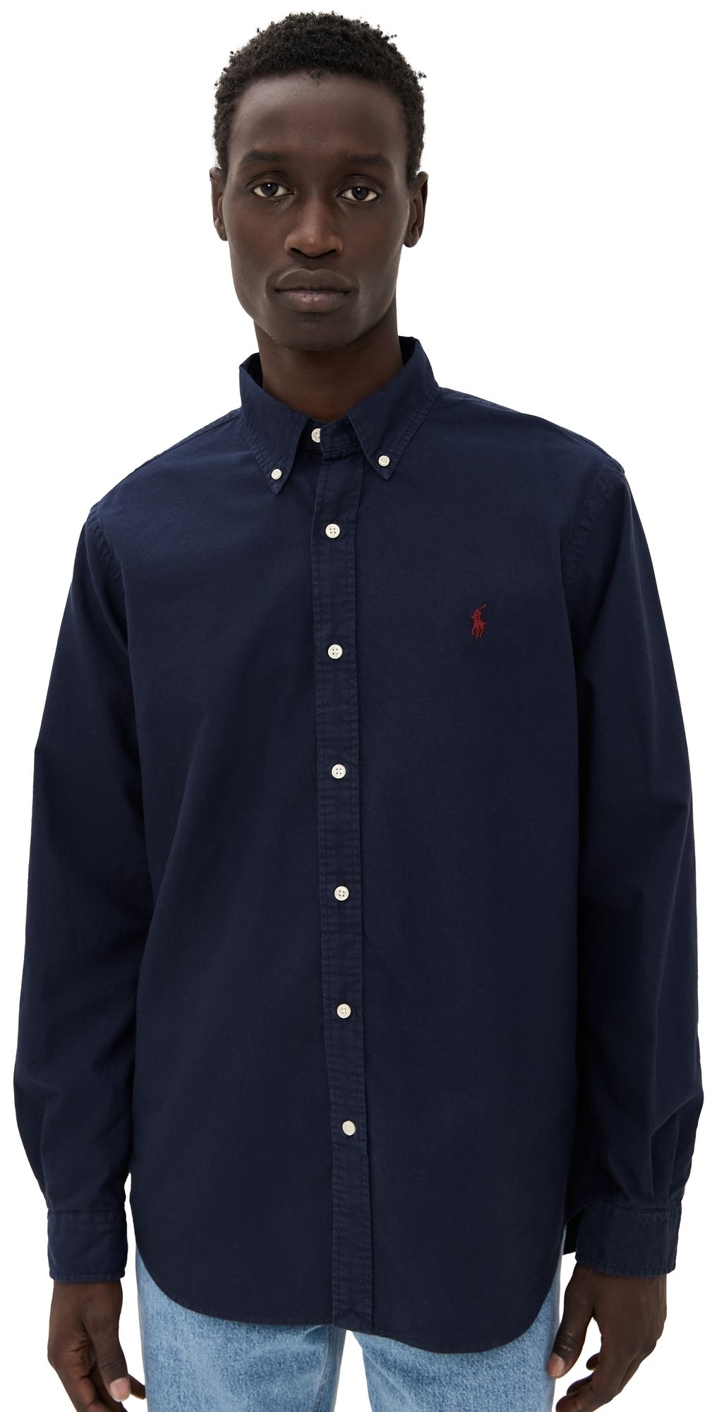 Polo Ralph Lauren Classic Fit Garment Dyed Oxford Shirt RL Navy XS