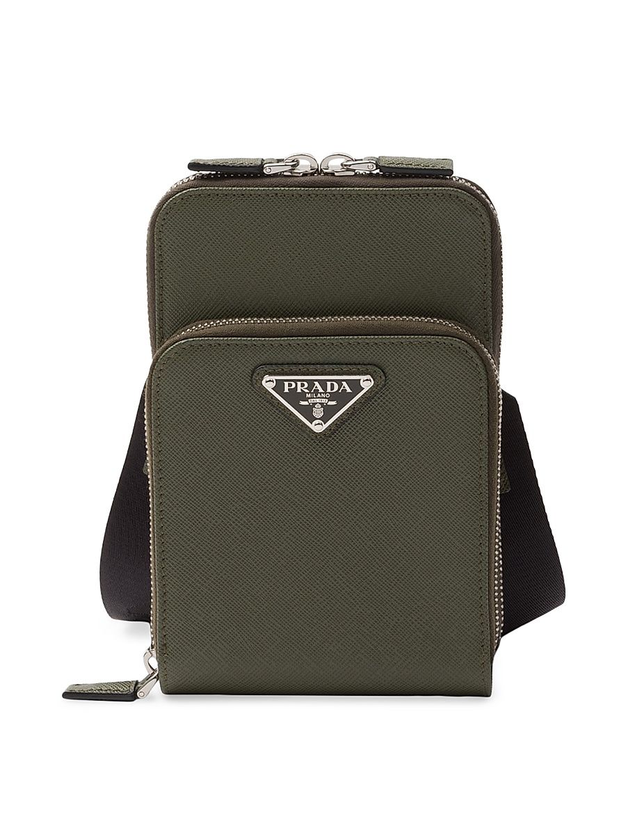 Women's Saffiano Leather Smartphone Case - Green