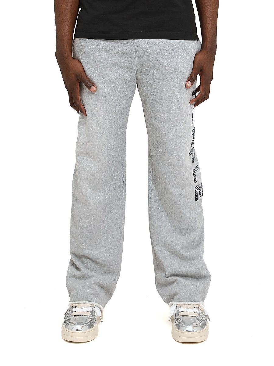 Men's Logo Embellished Fleece Cut-Off Sweatpants - Heather - Size XXL