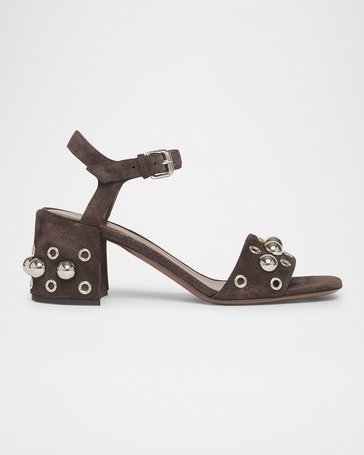 Nellcote VLogo Stud Leather Ankle-Strap Sandals