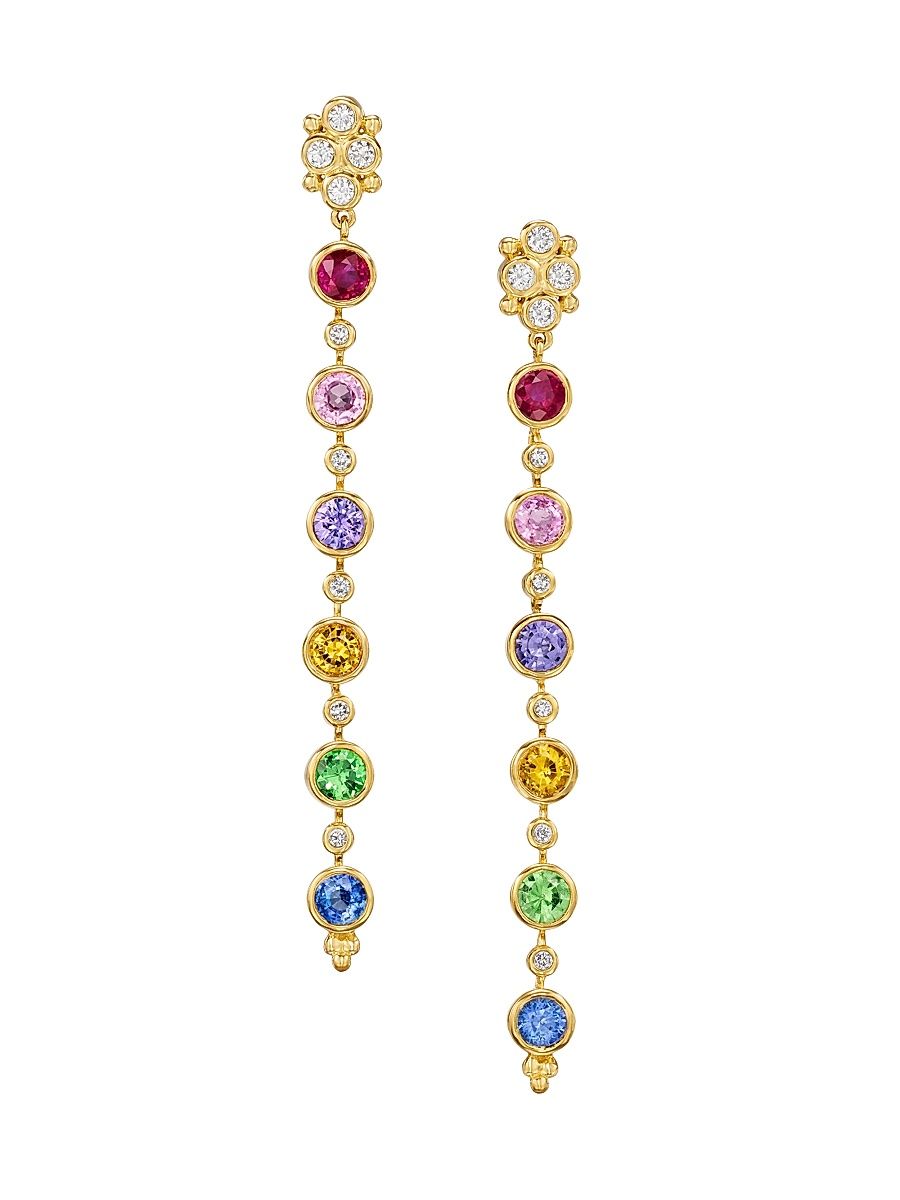 Women's Florence86 18K Yellow Gold & Multi-Gemstone Drop Earrings - Yellow Gold