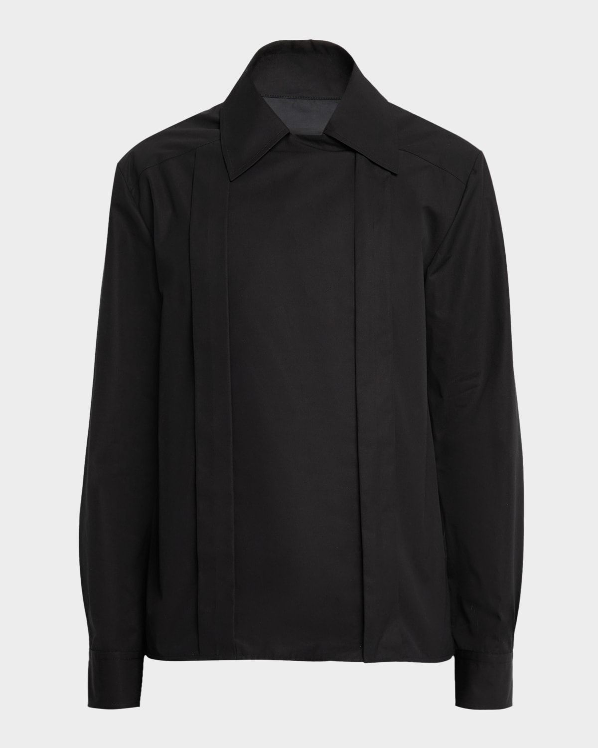 Men & apos;s Cotton Double-Pleated Dress Shirt