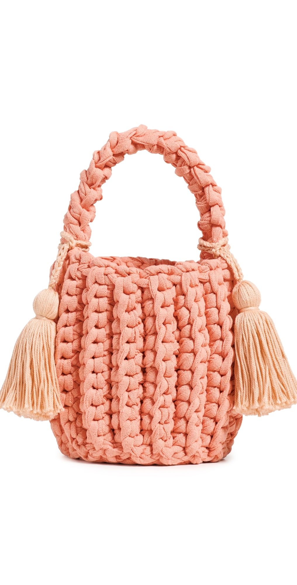 Binge Knitting Amalfi Bucket Bag Mini Melon One Size