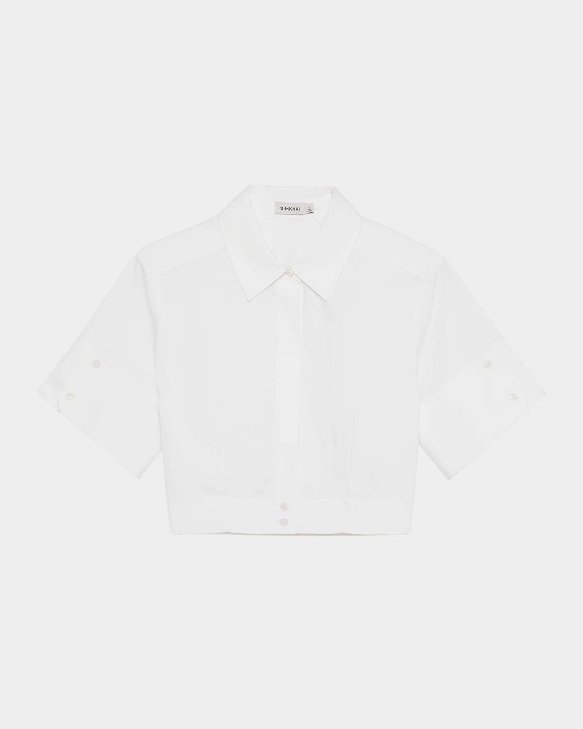 Bernie Pleated Short-Sleeve Shirt