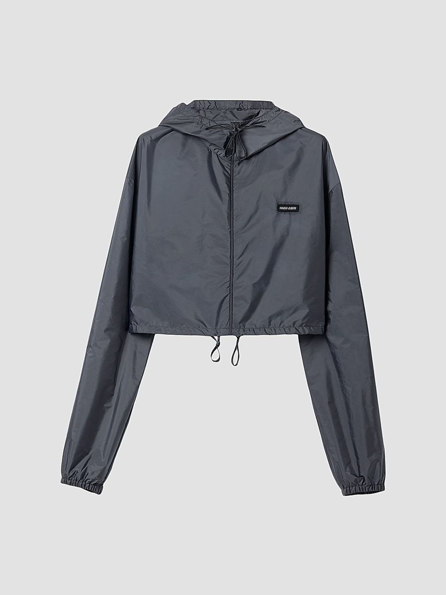 Women's Technical Fabric Wind-Breaker - Grey - Size 4