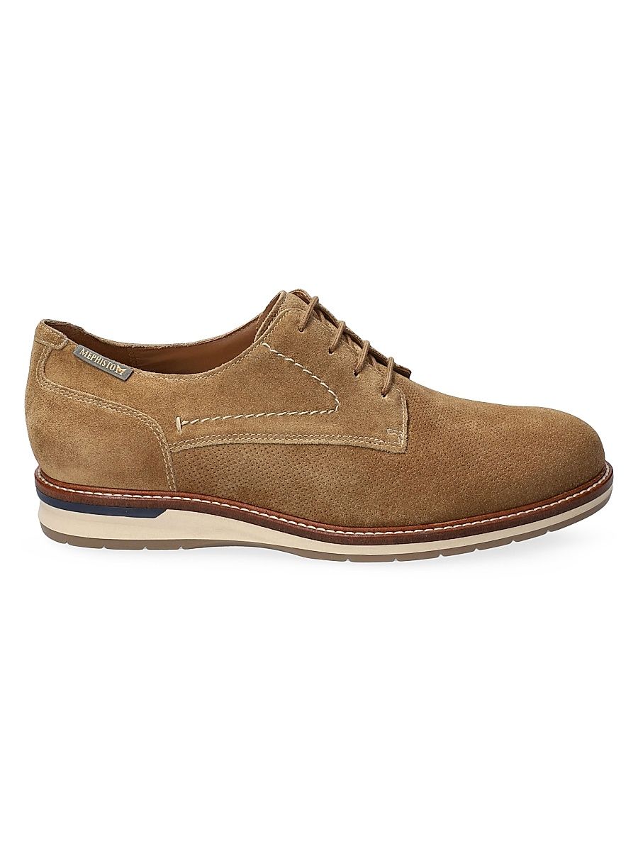 Men's Falco Perforated Suede Oxfords - Spice - Size 7