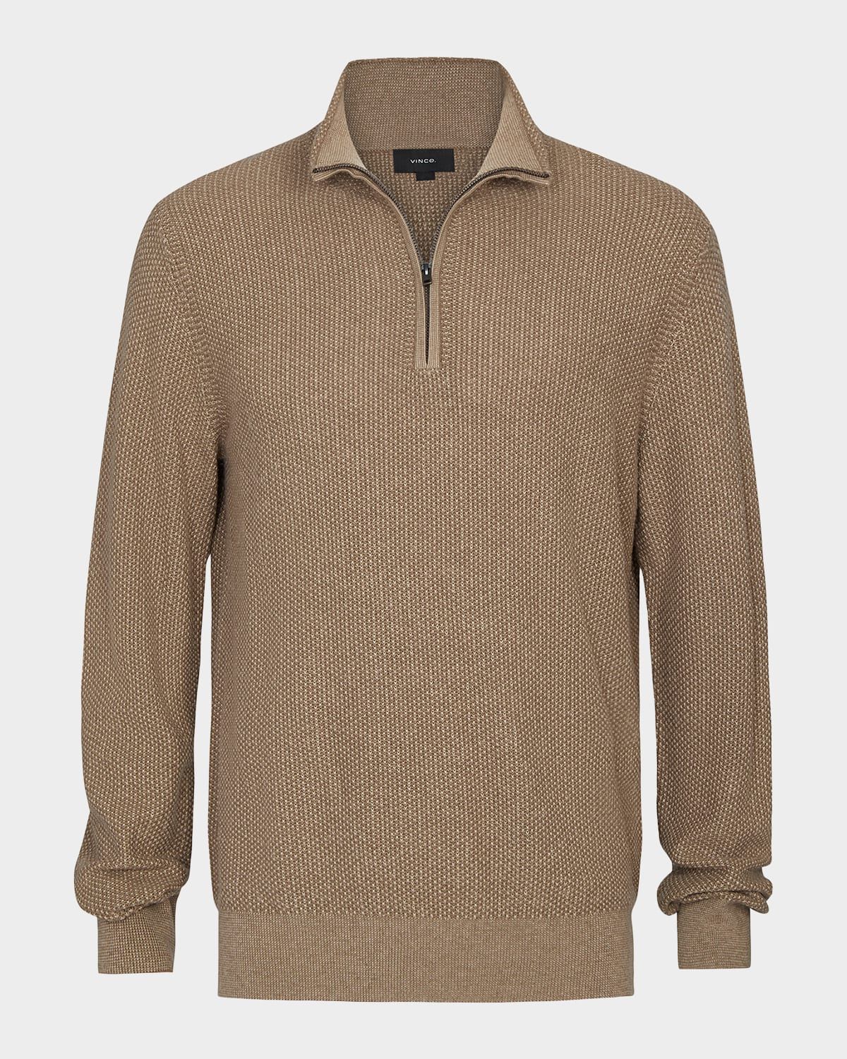 Men & apos;s Geometric Jacquard Quarter-Zip Sweater