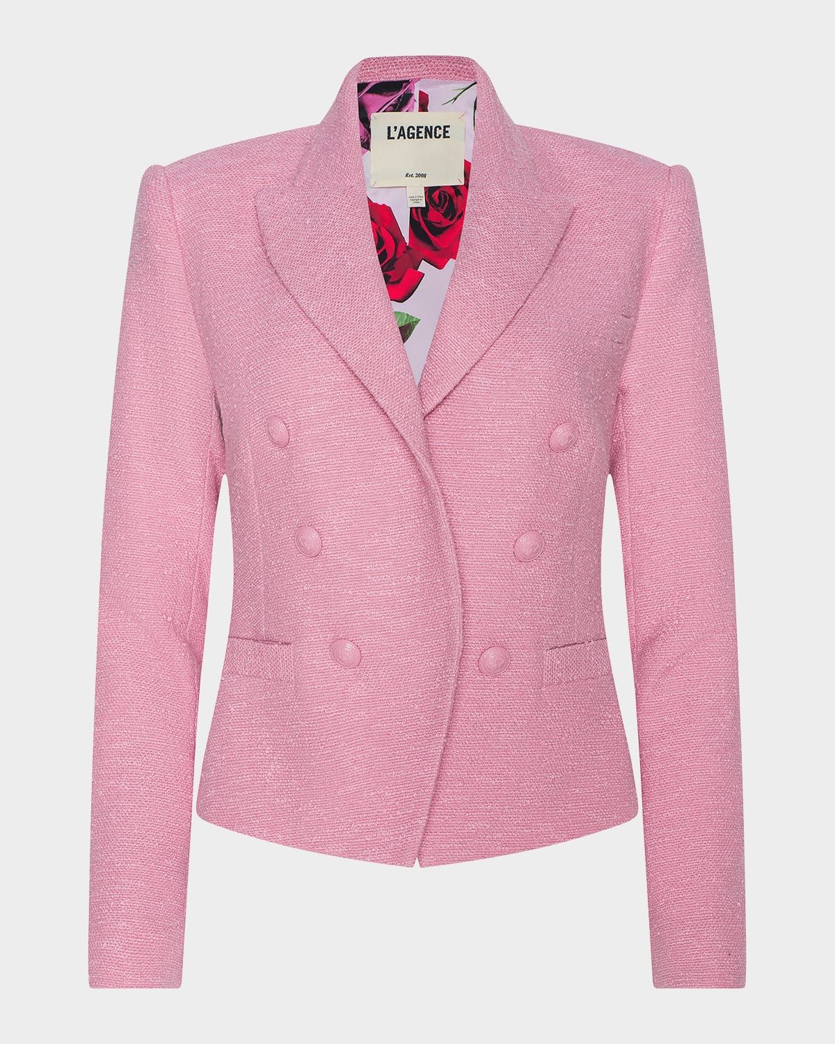 Brooke Double-Breasted Boucle Blazer