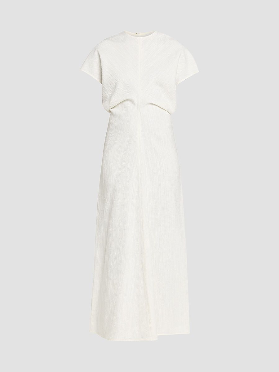 Women's Slouch Waist Midi Dress - Off White - Size 12