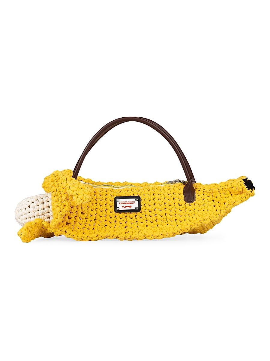 Men's Banana Knit Bag - Yellow Ecru
