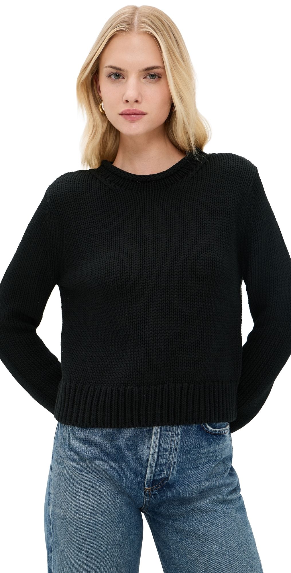 La Ligne Solid Mini Marina Pullover Black XL