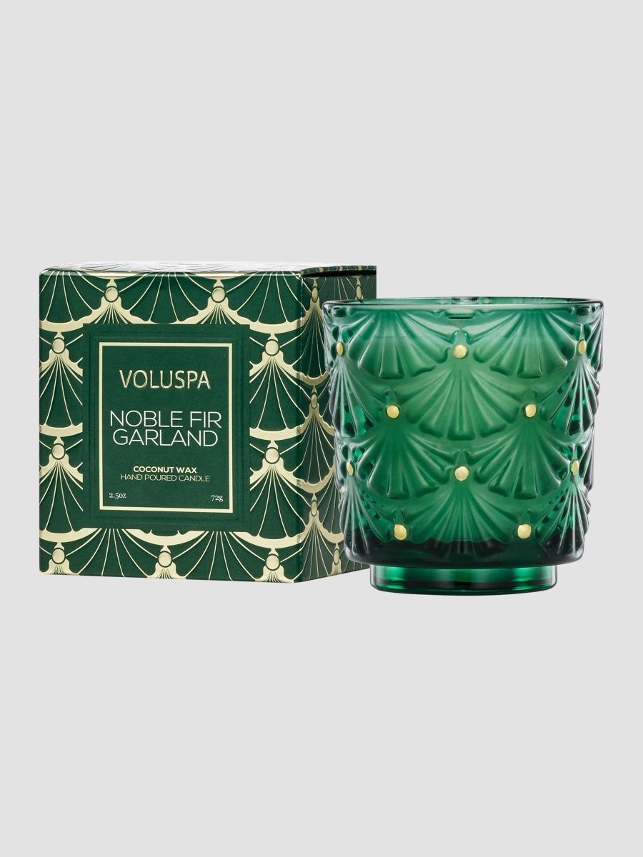 Voluspa Noble Fir Garland Boxed Candle Ornament