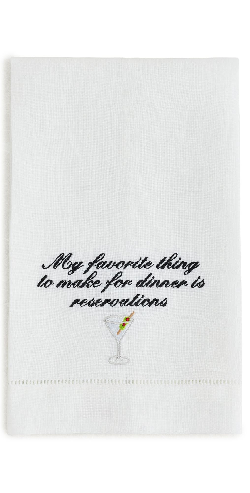 Abbode Dinner Reservations Tea Towel White One Size