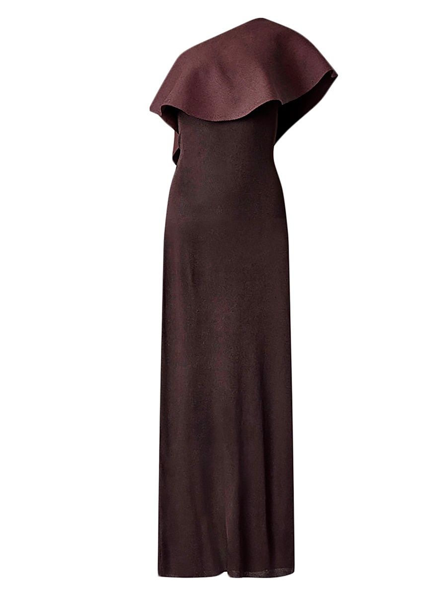 Women's Vivi One-Shoulder Maxi Dress - Charred Oak - Size XL