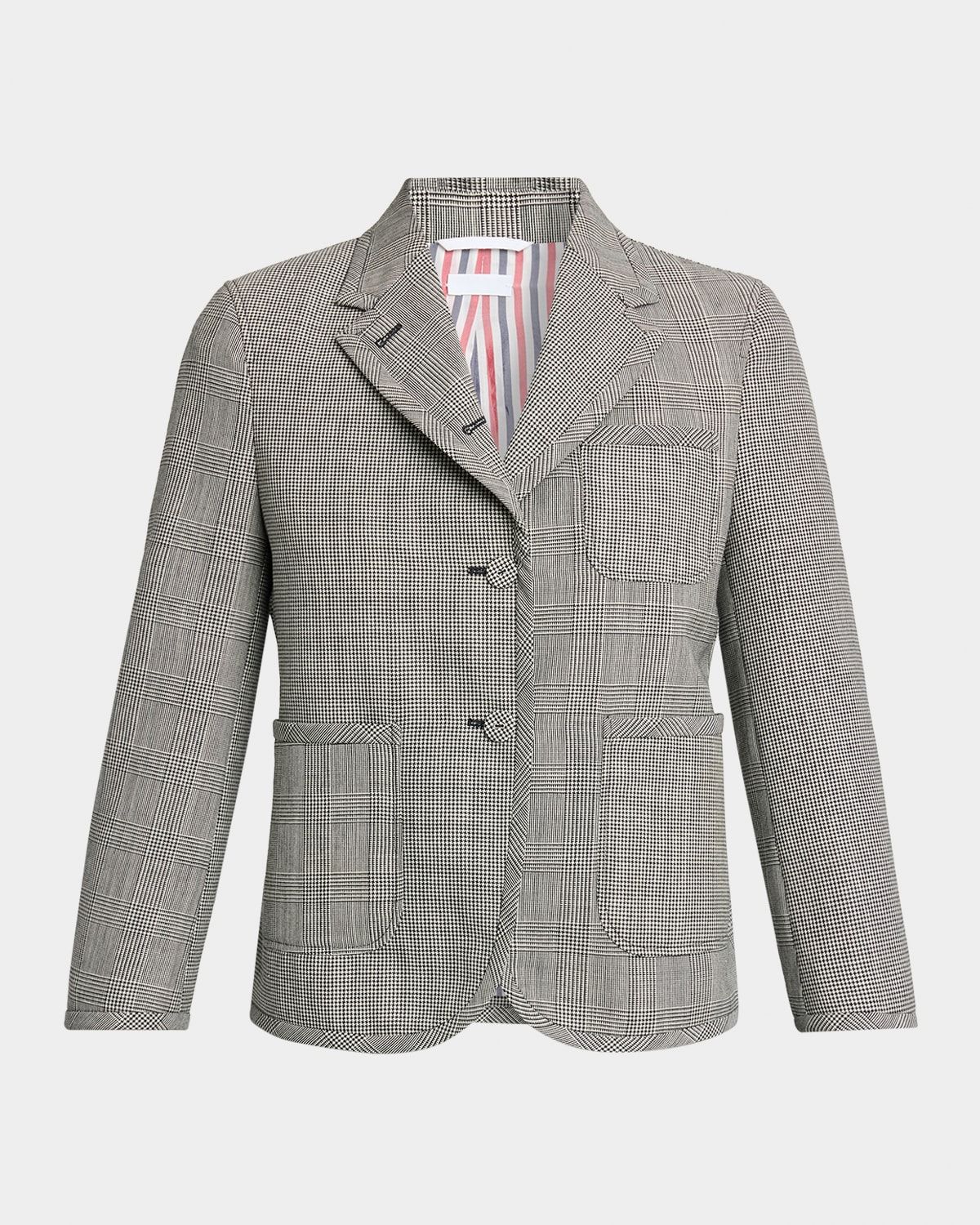 Fit 2 Multi-Check Crop Single-Breasted Sport Coat