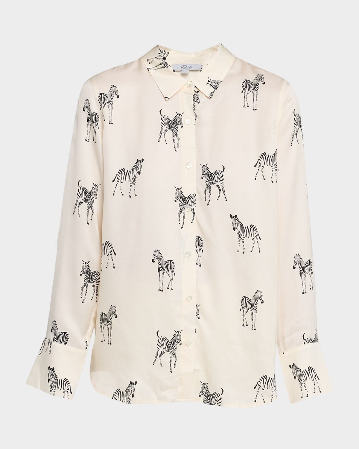 Saige Zebra Button-Front Shirt