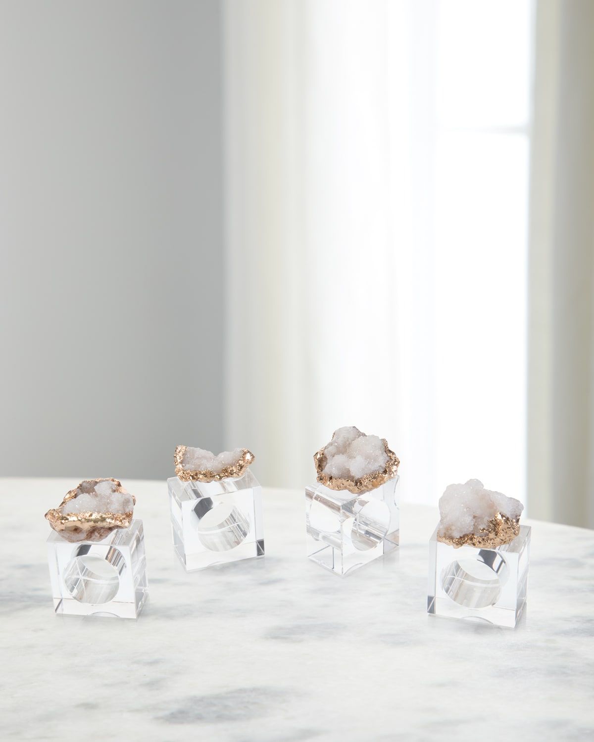 Geode Napkin Rings, Set of 4
