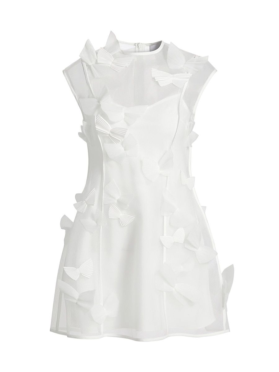 Women's Croanford Appliqué Minidress - Ivory - Size 12