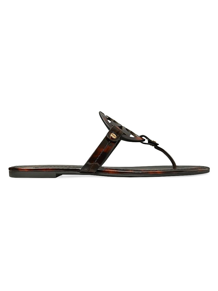 Women's Miller Patent Leather Sandals - Tortoise - Size 5