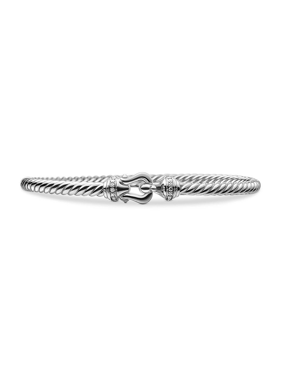 Women's Cable Collectibles 18K White Gold & Diamond Bracelet - White Gold - Size Medium