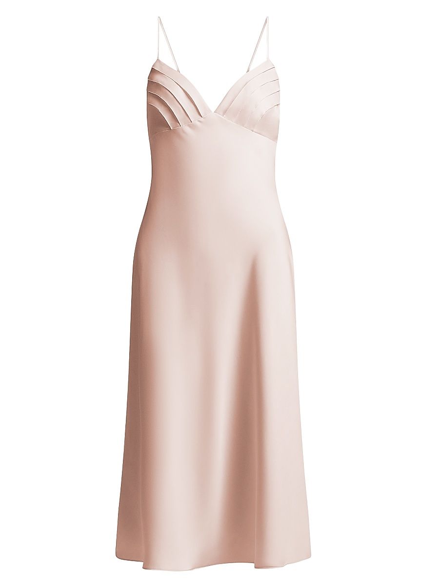 Women's Mona Satin Midi Dress - Peach Blush - Size 14