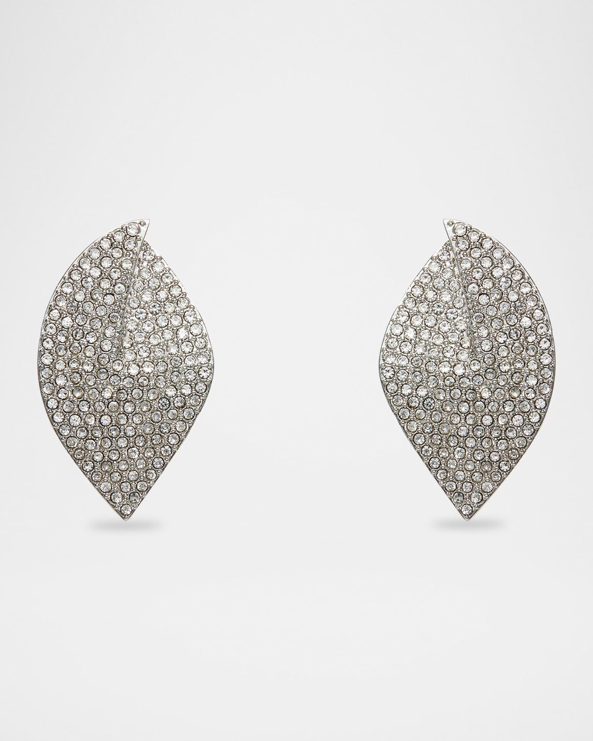 Pave Deco Feather Earrings