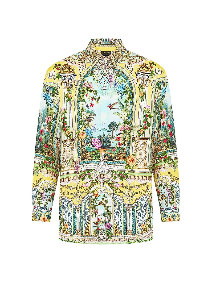 Men's Tales Of Topkapi Palace Printed Silk Shirt - Tales Of Topkapi Palace - Size Large