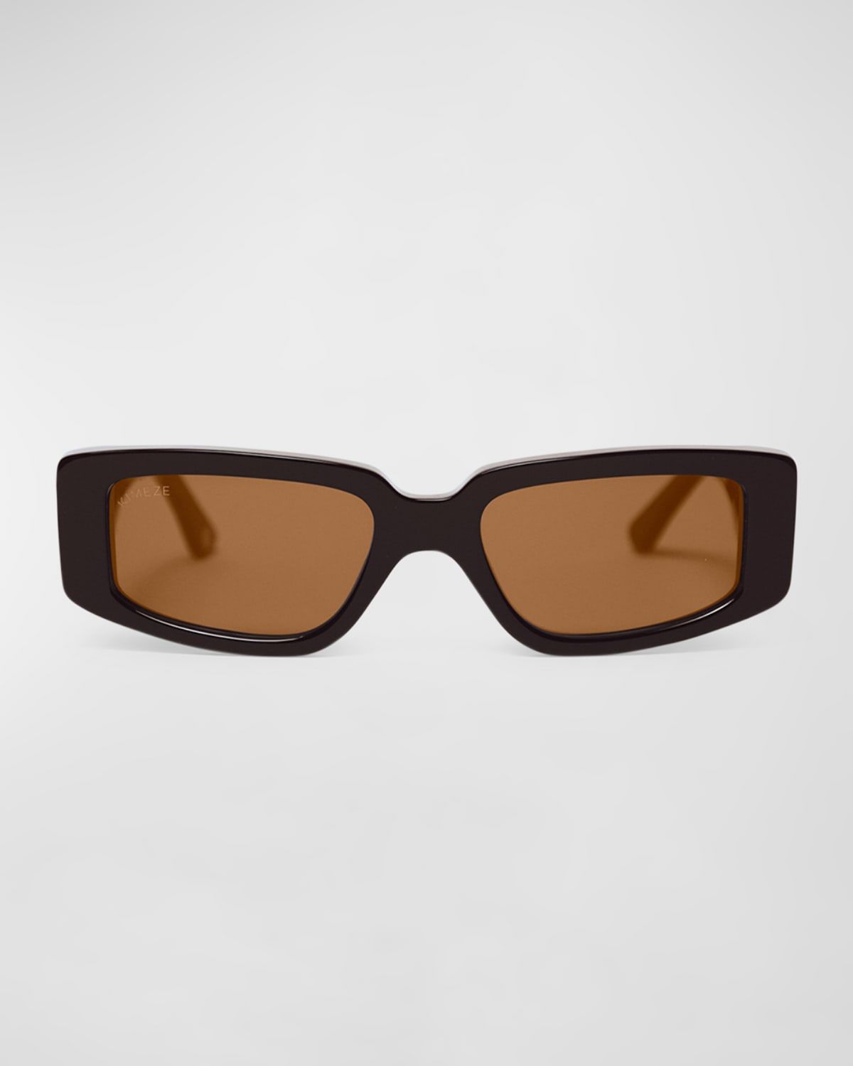 Concept 2 Brown Acetate Cat-Eye Sunglasses